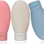 Anubhav Janni Silicone Travel Bottle Bottle Leak Proof Refillable Squeezable Containers with Label and Carry Shampoo Hand Wash Shampoo Storage Proof Handwash Face Bottles (Pack Of 3 Pcs)