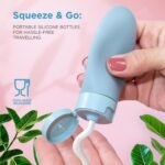 Anubhav Janni Silicone Travel Bottle Bottle Leak Proof Refillable Squeezable Containers with Label and Carry Shampoo Hand Wash Shampoo Storage Proof Handwash Face Bottles (Pack Of 3 Pcs) - Image 3