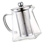 Anubhav Janni Green Tea Kettle Square 550ml Heat Resistant Glass Teapot with Strainer Filter Infuser Tea Pot Stainless Steel Borosilicate stovetop Kettle teapot to Infuse Coffee Black - Image 3