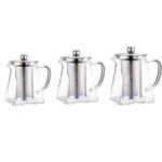 Anubhav Janni Green Tea Kettle Square 550ml Heat Resistant Glass Teapot with Strainer Filter Infuser Tea Pot Stainless Steel Borosilicate stovetop Kettle teapot to Infuse Coffee Black - Image 7