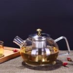 Anubhav Janni Green Tea Kettle Strainer Pot Infuser Glass Gas Stove Flame Proof Fine Mesh Stainless Steel Heatproof Maker Teapot Clear Heat Resistant Loose Leaf Herbal and Daily Brewing Use - Image 5