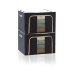 Anubhav Janni Home Organization And Storage Bag 66l Foldable Clothes Box Wardrobe storage bag Frame Cloths Zip Living Cover Boxes For Shelves Clothes Sarees Bed Sheet (Pack Of 1 Pcs)