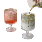 Anubhav Janni Wine Glass Lining 240ml 6 Pcs Glasses Modern Cocktail for Champagne Gin Juice Mixed Drinks Water Glasware Home Restaurant Bar Crystal Clear Margarita Multipurpose Drinkware