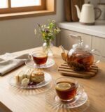 Anubhav Janni Glass Saucer 6 Inch Pcs Ribbed Plate Saucers Safe in Microwave Great for Servicing Cookies Snacks Fruits Coffee and Tea Cup Clear Dessert - Image 3