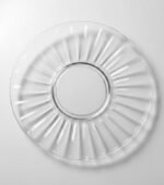Anubhav Janni Glass Saucer 6 Inch Pcs Ribbed Plate Saucers Safe in Microwave Great for Servicing Cookies Snacks Fruits Coffee and Tea Cup Clear Dessert - Image 4