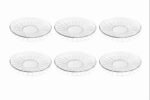 Anubhav Janni Glass Saucer 6 Inch Pcs Ribbed Plate Saucers Safe in Microwave Great for Servicing Cookies Snacks Fruits Coffee and Tea Cup Clear Dessert - Image 9