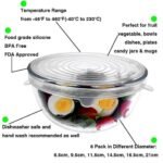 Anubhav Janni Silicon Lids Cover Stretchable Silicone Reusable Lid For Utensils Bowls Dishes Plates Jars Cans Mugs Food Flexible Microwave Safe Heat Resistant Dishwasher Safe (Pack Of 6 Pcs) - Image 4