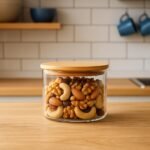 Anubhav Janni Wooden Lid Jar Square 500ml Glass Airtight Kitchen Storage Container for Dry Fruits Snacks Coffee Sugar Spice Masala Transparent Clear with Bamboo Lid Borosilicate Jars - Image 8