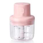 Anubhav Janni 250ml Electric Garlic Chopper Mini Food Processor Chopping Vegetables Nuts Herbs One Touch Operation Rechargeable Easy to Clean Portable Cordless Onion Fruit Salad (Pack Of 1 Pcs)