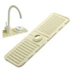 Anubhav Janni Silicone Sink Drainer Pad Faucet Catcher Tray Kitchen Splash Guard Bathroom Protectors Water Mat Drying Shampoo Handwash Bottle Holder Kitchen Wash Basin Bathroom (Pack Of 1 Pcs)