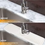 Anubhav Janni Silicone Sink Drainer Pad Faucet Catcher Tray Kitchen Splash Guard Bathroom Protectors Water Mat Drying Shampoo Handwash Bottle Holder Kitchen Wash Basin Bathroom (Pack Of 1 Pcs) - Image 6