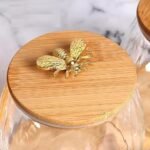 Anubhav Janni Storage Jar With Lid And Tray 650ml Glass Airtight Transparent Kitchen Container for Tea Coffee Sugar Dry Fruits Spices Leak Proof Moisture Resistant Bamboo Lids (Pack Of 3pcs) - Image 5