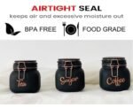 Anubhav Janni Swing Cap Black Colour 860ml Glass Airtight tea coffee sugar containers for Kitchen Storage Container with Lid For Tea Coffee Sugar Dry Fruit jars Box (Pack Of 3pcs Set) - Image 7