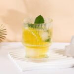 Anubhav Janni Lining Juice Glass 320ml Ribbed Water Glasses Cocktails Dishwasher Safe Whiskey Bar Accessories for Home Premium Transparent Medium Size Tumbler Drinking (Pack Of 6 Pcs) - Image 4