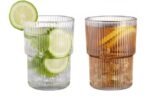 Anubhav Janni Lining Juice Glass 320ml Ribbed Water Glasses Cocktails Dishwasher Safe Whiskey Bar Accessories for Home Premium Transparent Medium Size Tumbler Drinking (Pack Of 6 Pcs) - Image 6