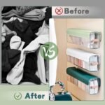 Anubhav Janni Wall Mounted Socks Storage Box (6 Cell) Box Space Saving Organized for and Small Items Inners organizer wardrobe Undergarments Drawer Divider Mount Boxes  (Pack Of 1 Pcs) - Image 9