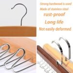 Anubhav Janni Wooden Hangers Hanger for Clothes Hanging Wardrobe and Cupboard 8 Hook Adjustable Lingerie Belt Scarf Tie Garments and Premium Hanger Steel Hanging Rack Multi (Pack Of 1 Pcs) - Image 8