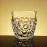 Anubhav Janni Whiskey Glass Bubble 340 Ml Crystal Whisky Transparent Glassware with Beads Droplet DesignTransparent Glasses Droplets Pattern (Pack of 6 Pcs) - Image 4