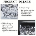 Anubhav Janni Whiskey Glass Bubble 340 Ml Crystal Whisky Transparent Glassware with Beads Droplet DesignTransparent Glasses Droplets Pattern (Pack of 6 Pcs) - Image 7