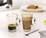 Anubhav Janni Small Tea Cup 140ml Glass Tea and Coffee Cup Cute Small Cups Crystal Clear Toughened with Solid Handles Ideal for Coffee Milk Cappuccinos Lemon Green Tea (Pack Of 6pcs) - Image 2