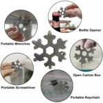Anubhav Janni 18 In 1 Snowflake Screwdrive Multi Tool in Stainless Steel Tool Screwdriver Kit Allen Key Wrench Bottle Opener Out Door Camping Gear Snowflakes Tools (Pack Of 1 Pcs) - Image 6