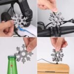 Anubhav Janni 18 In 1 Snowflake Screwdrive Multi Tool in Stainless Steel Tool Screwdriver Kit Allen Key Wrench Bottle Opener Out Door Camping Gear Snowflakes Tools (Pack Of 1 Pcs) - Image 7
