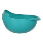 Anubhav Janni Rice Bowl Trendy Latest Comfortable Multipurpose Multi Color Plastic Wash with Handle Fruits Washing Bowls Washer Multi Use Strainer Centimeters Fruit Basket (Pack Of 1 Pcs)