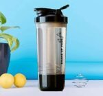 Anubhav Janni 600ml Pro Shaker Gym Bottle Ideal for Protein Gym Cycling Bottle Shakers Protein Shak Mixing Ball Clear Black Lid Blender Holder Cup Cycling Water Stainless Steel Ball (1 Pcs) - Image 3