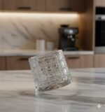 Anubhav Janni Dancing E Whisky Glass 190ml Premium Textured Design Glasses Cocktails Juice Beverages Stylish Durable Parties Bars Everyday Use Whiskey Clear Tumblers Home Bar (Pack Of 6pcs) - Image 4