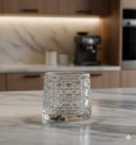 Anubhav Janni Dancing E Whisky Glass 190ml Premium Textured Design Glasses Cocktails Juice Beverages Stylish Durable Parties Bars Everyday Use Whiskey Clear Tumblers Home Bar (Pack Of 6pcs) - Image 5