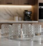 Anubhav Janni Dancing E Whisky Glass 190ml Premium Textured Design Glasses Cocktails Juice Beverages Stylish Durable Parties Bars Everyday Use Whiskey Clear Tumblers Home Bar (Pack Of 6pcs) - Image 7
