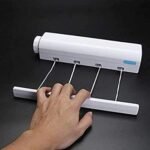 Anubhav Janni Automatic Clothes Line Flexible Cloth Drying Rope Retractable Clothesline Foldable Wall Mount Hanger Telescopic Indoor Outdoor Rack for Heavy Duty Hotels Terraces (Pack Of 1 pcs) - Image 2
