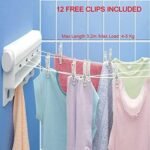 Anubhav Janni Automatic Clothes Line Flexible Cloth Drying Rope Retractable Clothesline Foldable Wall Mount Hanger Telescopic Indoor Outdoor Rack for Heavy Duty Hotels Terraces (Pack Of 1 pcs) - Image 3