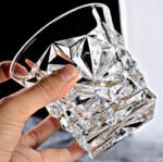 Anubhav Janni Diamond Whisky Glass 310ml Crystal Cut Whiskey Glasses Bar for Drinking Bourbon Scotch Cocktails Cognac Old Fashioned Cocktail Tumblers or Luxury (Pack Of 6 Pcs) - Image 7