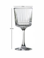 Anubhav Janni Wine Glass D Soga 320 Ml Ribbed Glass Wine Goblets Clear Stemmed Water Juice Glasses for Home Parties and Dining Vertical Fluted Glassware (Pack Of 4 Pcs) - Image 4