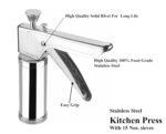 Anubhav Janni Kitchen Press Stainless Steel Machine Chakli Sev Noodles Gathiya Bhujiya Cookies Farsan Namkeen Snacks with Jaalis Sancha Home Multiple Gathiya (Pack Of 1 Pcs) - Image 6