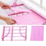 Anubhav Janni Balcony Drying Rack Towel Holder Indoor Outdoor Easy Install Folding Clothes Towels Hanging On The Door Window for Clothing Socks Shoes (Pack Of 1 Pcs) - Image 2