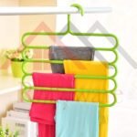 Anubhav Janni 5 Layer Plastic Hanger Multipurpose Clothes Hanger Pants Wardrobe Storage Organizer Rack Multi Layer Hangers for Ties Pants Jeans T Shirt Sarees Suits (Pack Of 1 Pcs) - Image 5