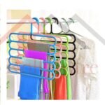 Anubhav Janni 5 Layer Plastic Hanger Multipurpose Clothes Hanger Pants Wardrobe Storage Organizer Rack Multi Layer Hangers for Ties Pants Jeans T Shirt Sarees Suits (Pack Of 1 Pcs) - Image 7