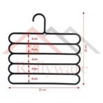 Anubhav Janni 5 Layer Plastic Hanger Multipurpose Clothes Hanger Pants Wardrobe Storage Organizer Rack Multi Layer Hangers for Ties Pants Jeans T Shirt Sarees Suits (Pack Of 1 Pcs) - Image 9
