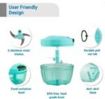 Anubhav Janni Quick Chopper (450ml) Plastic Manual Vegetable with Pull Chopper Vegetable Cutter Dori Chopper Quick Round Handy Dori Stainless Steel Blade  (Pack Of 1 Pcs) - Image 2
