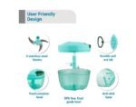 Anubhav Janni Quick Chopper (450ml) Plastic Manual Vegetable with Pull Chopper Vegetable Cutter Dori Chopper Quick Round Handy Dori Stainless Steel Blade  (Pack Of 1 Pcs) - Image 4