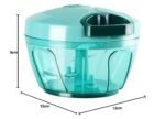 Anubhav Janni Quick Chopper (450ml) Plastic Manual Vegetable with Pull Chopper Vegetable Cutter Dori Chopper Quick Round Handy Dori Stainless Steel Blade  (Pack Of 1 Pcs) - Image 7