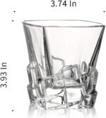 Anubhav Janni Whiskey Glass 310ml Crystal Glasses Old Fashioned Tumblers Perfect for Scotch Whisky Bourbon Wine Cocktail Heavy Base Rocks Barware Mixed Drinks Juice Water and (Pack Of 6 Pcs) - Image 3