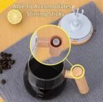 Anubhav Janni Self Stirring Glass Mug Mug Electric High Speed Mixing Cup Rechargeable Coffee with Cup for Coffee Milk Protein Powder at Home Office Glass Lid Handle Auto (Pack Of 1 Pcs) - Image 3