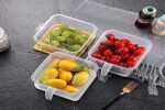 Anubhav Janni Refrigerator Storage Boxes Fridge Organizer with Handle Airtight Lid Removable Drain Basket Fruits Keep Fresh Jars Stackable Lids and Handles Vegetables Pantry (Pack Of Pcs) - Image 3