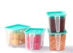 Anubhav Janni Refrigerator Storage Boxes Fridge Organizer with Handle Airtight Lid Removable Drain Basket Fruits Keep Fresh Jars Stackable Lids and Handles Vegetables Pantry (Pack Of Pcs) - Image 8
