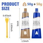 Anubhav Janni Metal Repair Glue Paste Set Permanent for Plastic Wood Caster Ab Group Double Tube Industrial Heat Resistance Cold Weld Paste Magic Mending Adhesive Gel (Pack Of 1 Pcs) - Image 3