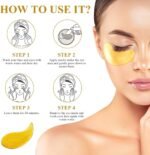 Anubhav Janni Golden Eye Mask 24K Gold Under Patches with Pure Collagen Hyaluronic Acid Anti Aging Dark Circles Remover Puffiness Reducer Wrinkle Repair Youthful Refreshed Eyes (Pack Of 1 Pcs) - Image 8