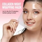 Anubhav Janni Night Wrapping Mask Biocollagen with Real Collagen Peel Off Facial For Glowing Skin Deep Hydration Anti Aging Korean Glass Skincare Wrinkle Reduction (Pack Of 1 Pcs) - Image 2